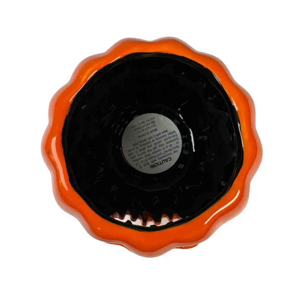 Bath & Body Works Jack O Lantern Pumpkin Orange Candle Holder Harry Slatkin 2011 - Picture 7 of 9